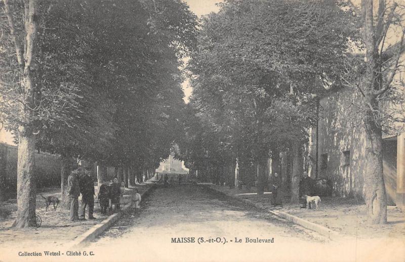 Carte postale ancienne Maisse - Boulevard Du Nord à Maisse