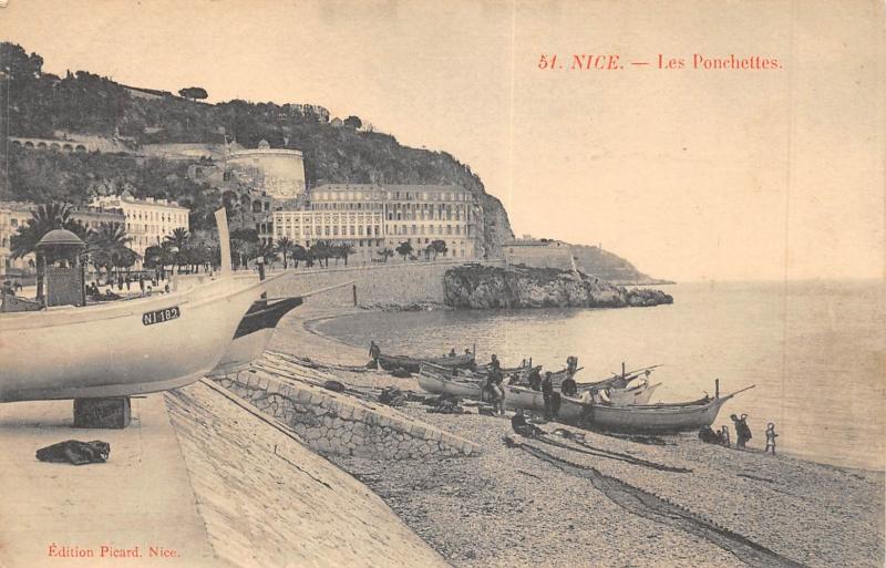 Carte postale ancienne Nice - Les Ponchettes à Nice