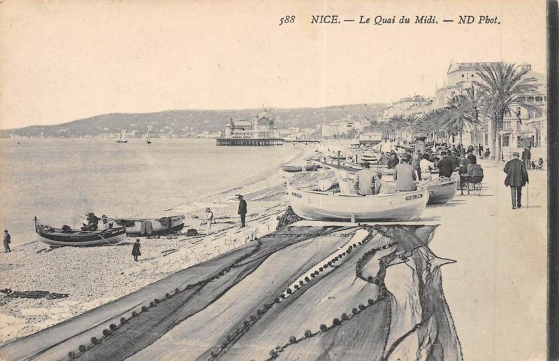 Carte postale ancienne Nice - Le Quai Du Midi à Nice