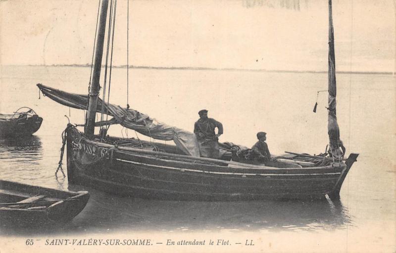 Carte postale ancienne Saint Valery Sur Somme - En Attendant Le Flot à Saint-Valery-sur-Somme