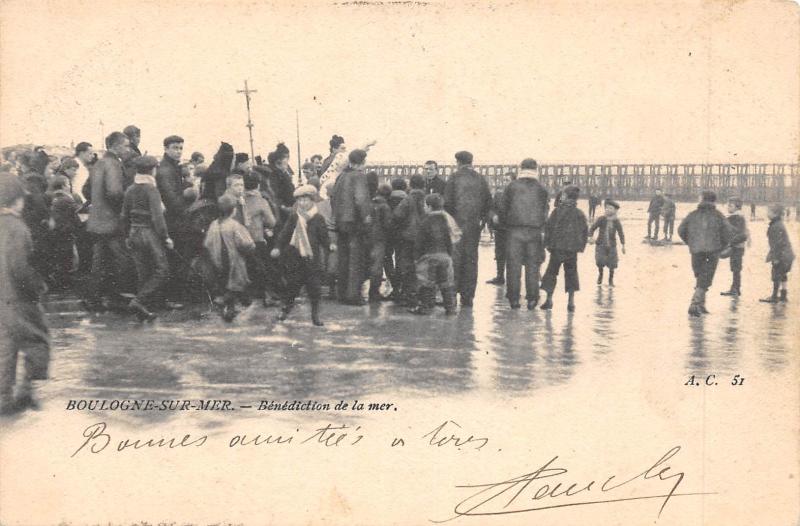 Carte postale ancienne Boulogne Sur Mer - Benediction De La Mer à Boulogne-sur-Mer