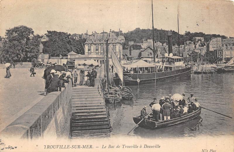 Carte postale ancienne Trouville Sur Mer - Le Bac De Deauville A Trouville à Trouville-sur-Mer