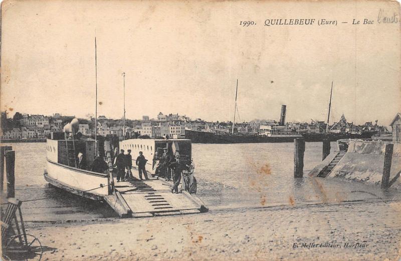 Carte postale ancienne Quilleboeuf - Le Bac