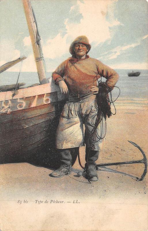 Carte postale ancienne Type De Pecheur