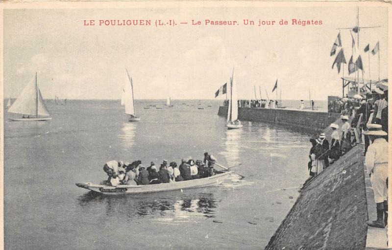 Carte postale ancienne Le Pouliguen - Le Passeur Un Jour De Regates au Pouliguen