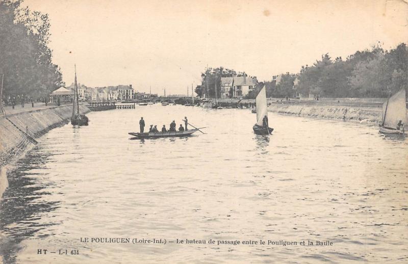 Carte postale ancienne Le Pouliguen - Le Bateau De Passage Entre Le Pouliguen Et La Baule au Pouliguen