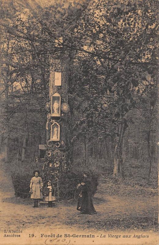 Carte postale ancienne Foret De Saint Germain - La Vierge Aux Anglais