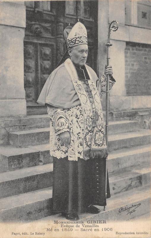 Carte postale ancienne Monseigneur Gibier - Eveque De Versailles à Versailles