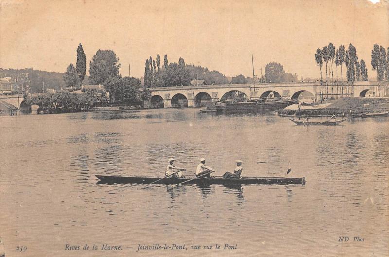 Carte postale ancienne Rives De La Marne - Joinville Le Pont - Vue Sur Le Pont à Joinville-le-Pont
