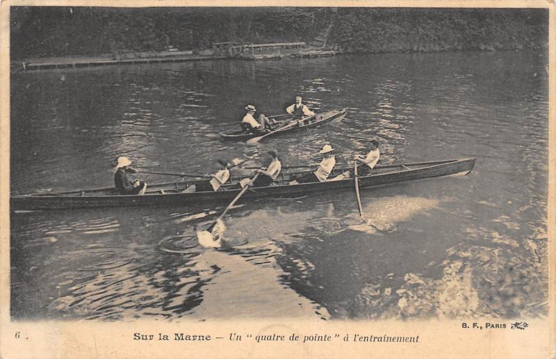 Carte postale ancienne Sur La Marne - Un Quatre De Point A L'Entrainement