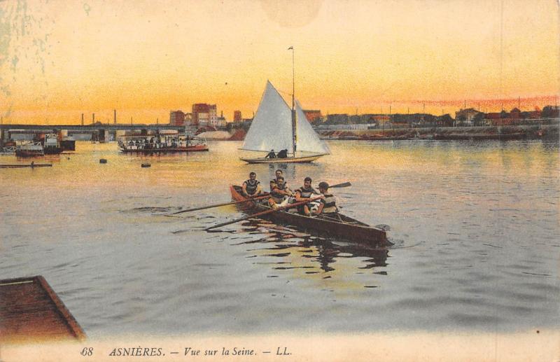 Carte postale ancienne Asnieres - Vue Sur La Seine