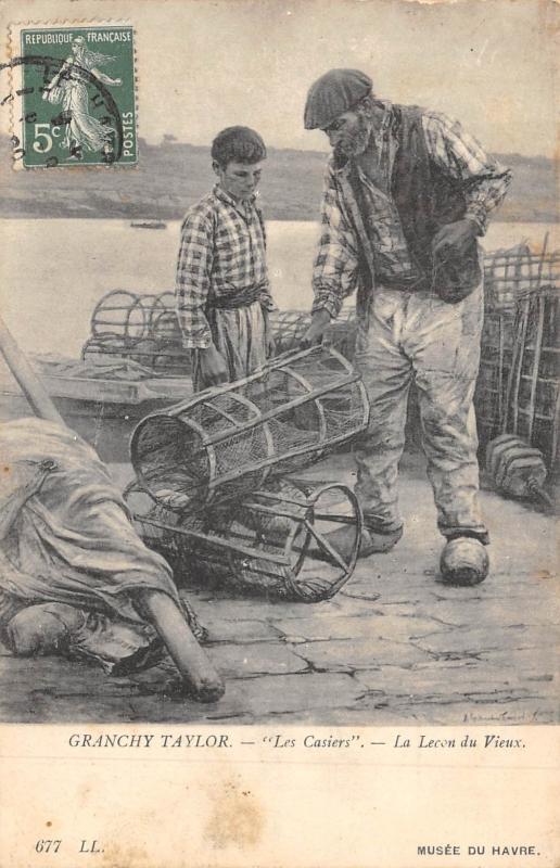Carte postale ancienne Les Casiers - La Lecon Du Vieux