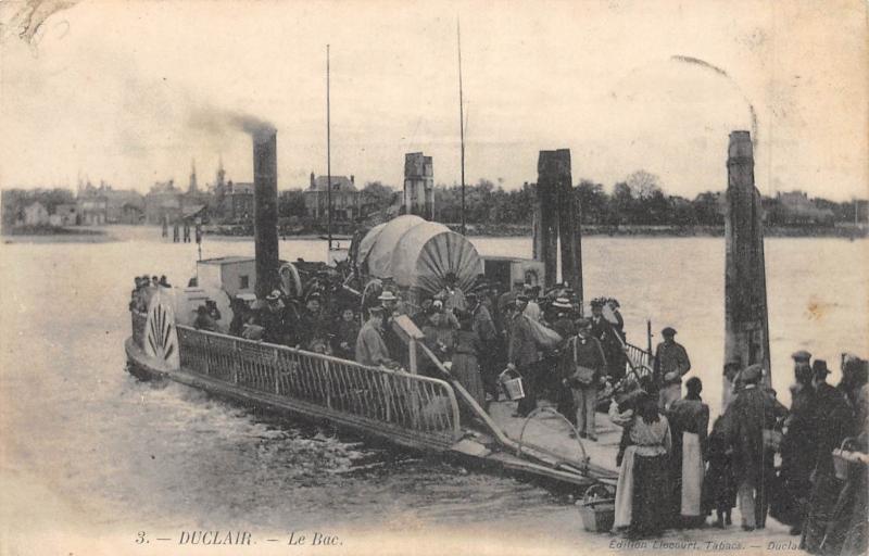 Carte postale ancienne Duclair - Le Bac à Duclair