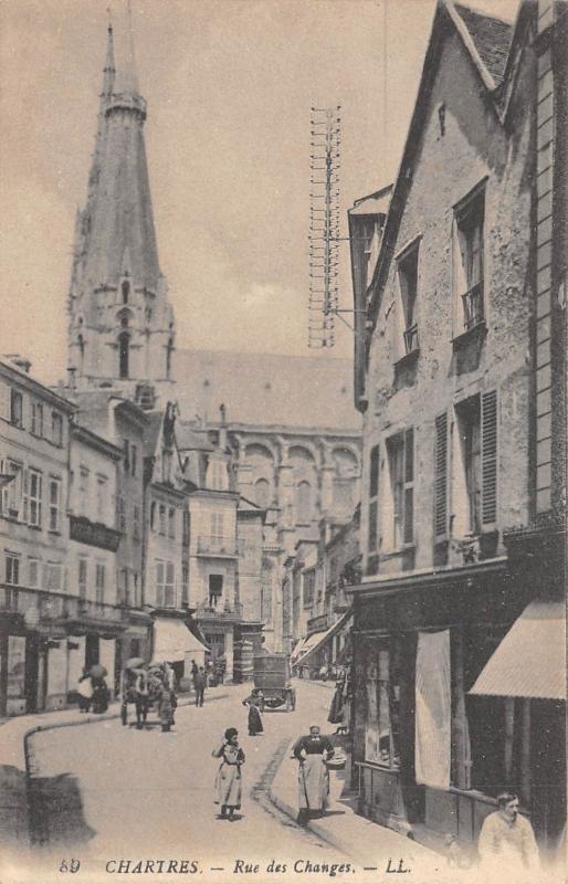 Carte postale ancienne Chartres - Rue Des Changes à Chartres