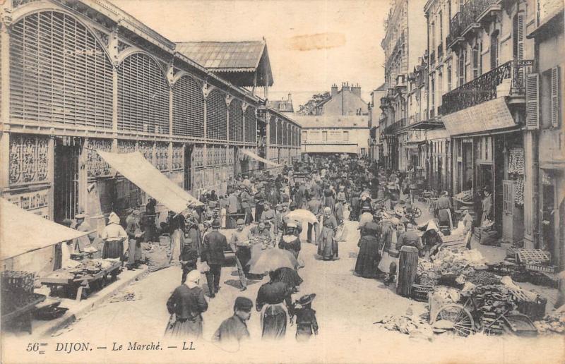 Carte postale ancienne Dijon - Le Marche à Dijon