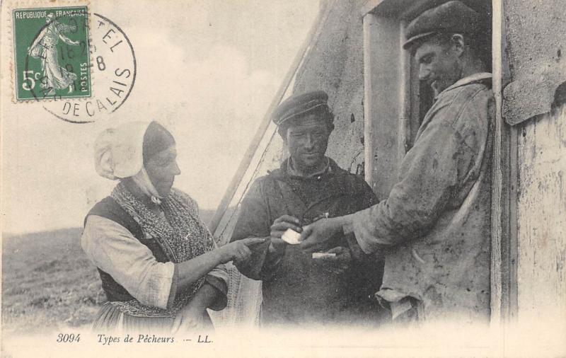 Carte postale ancienne Types De Pecheurs