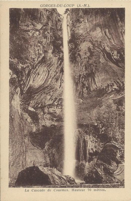 Carte postale ancienne Cascade de Courmes à Courmes