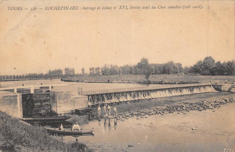 Carte postale ancienne Rochepinard - Barrage Et Ecluse