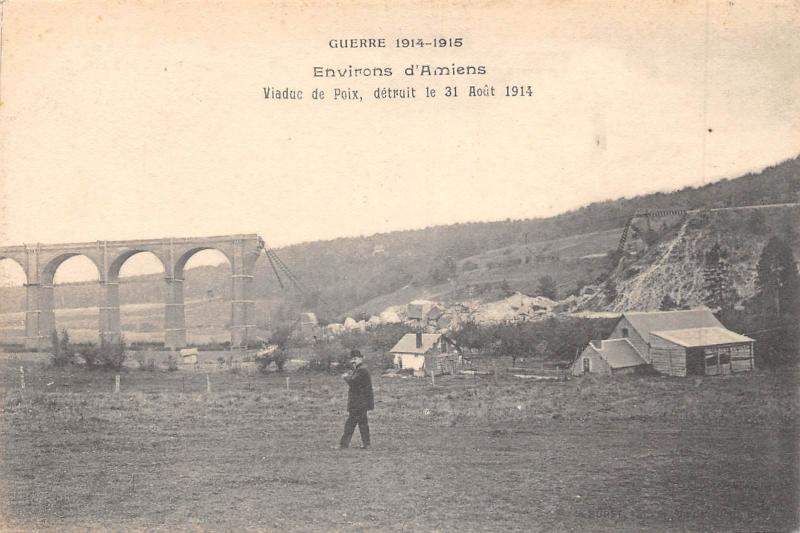 Carte postale ancienne Env.amiens - Viaduc De Poix à Amiens