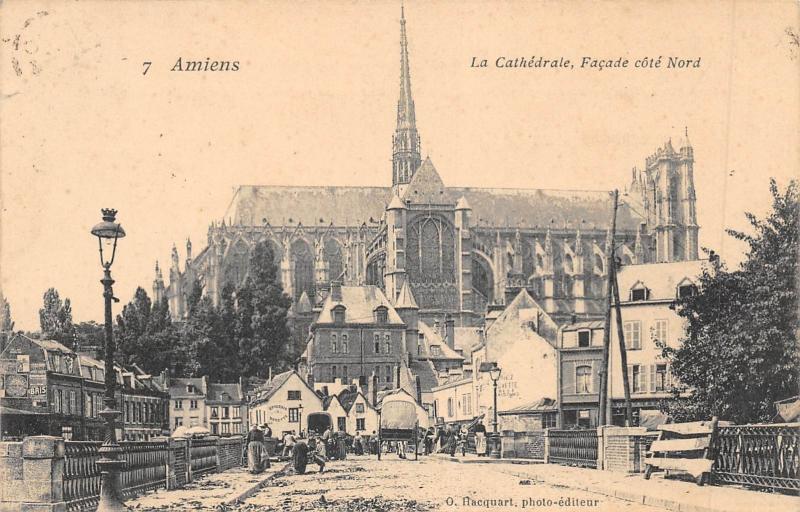 Carte postale ancienne Amiens - La Cathedrale - Facade Nord à Amiens