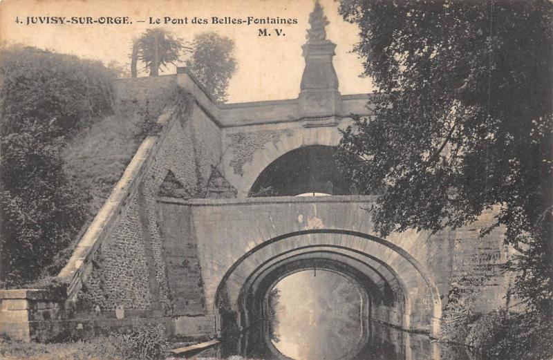 Carte postale ancienne Juvisy Sur Orge - Le Pont Des Belles Fontaines à Juvisy-sur-Orge