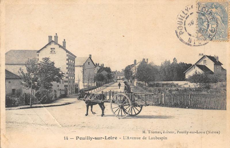 Carte postale ancienne Pouilly Sur Loire - L'Avenue De Laubespin à Pouilly-sur-Loire