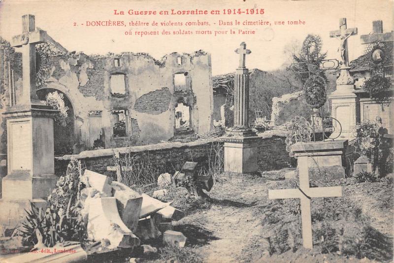 Carte postale ancienne Doncieres - Theatre De Violents Combats à Doncières