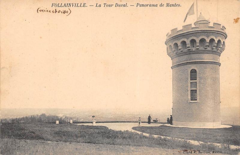 Carte postale ancienne Follainville - La Tour Duval - Panorama De Mantes