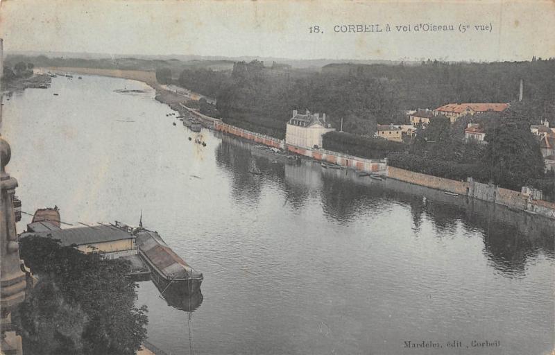 Carte postale ancienne Corbeil - A Vol D'Oiseau