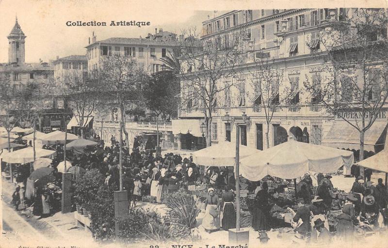 Carte postale ancienne Nice - Le Marche à Nice