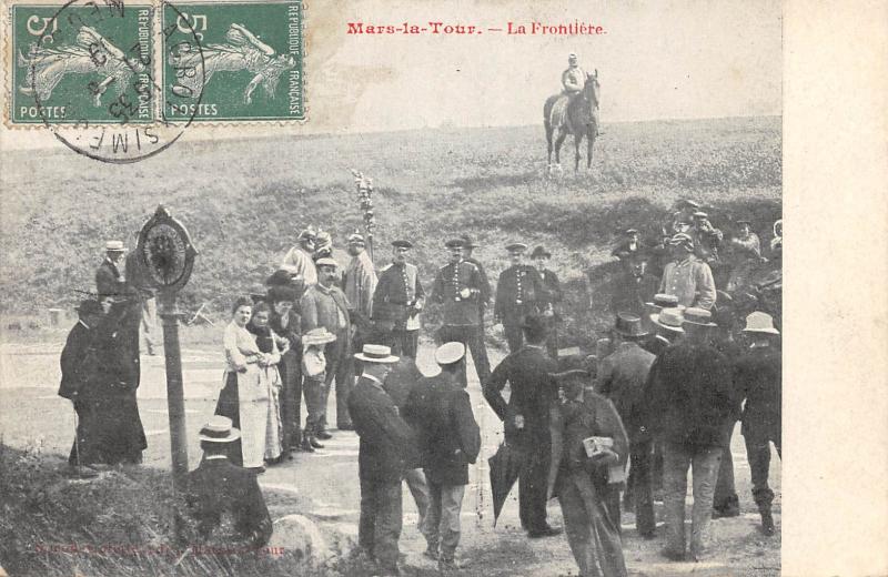 Carte postale ancienne Mars La Tour - La Frontiere à Mars-la-Tour