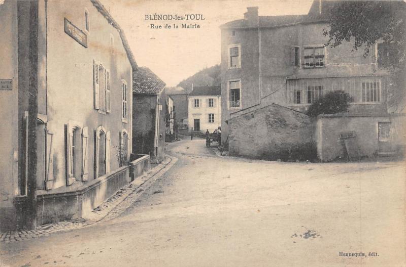 Carte postale ancienne Blenod Les Toul - Rue De La Mairie à Blénod-lès-Toul