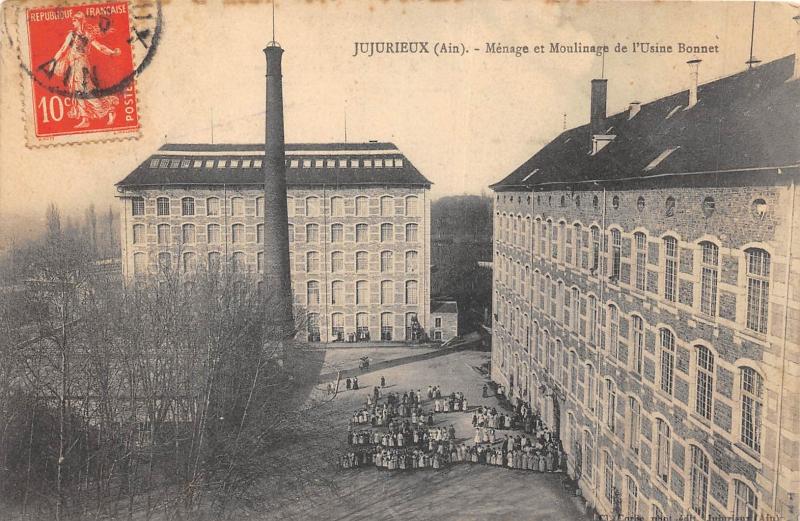 Carte postale ancienne Jujurieux - Menage Et Moulinage De L'Usine Bonnet à Jujurieux