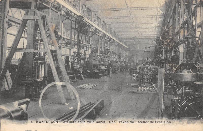 Carte postale ancienne Montlucon - Atelier De La Ville Gozet - Une Travee De L'Atelier De Precis à Montluçon
