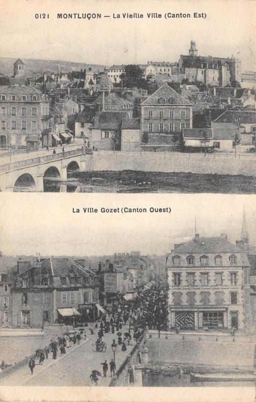 Carte postale ancienne Montlucon - La Vieille Ville - Canton Est - La Ville Gozet à Montluçon