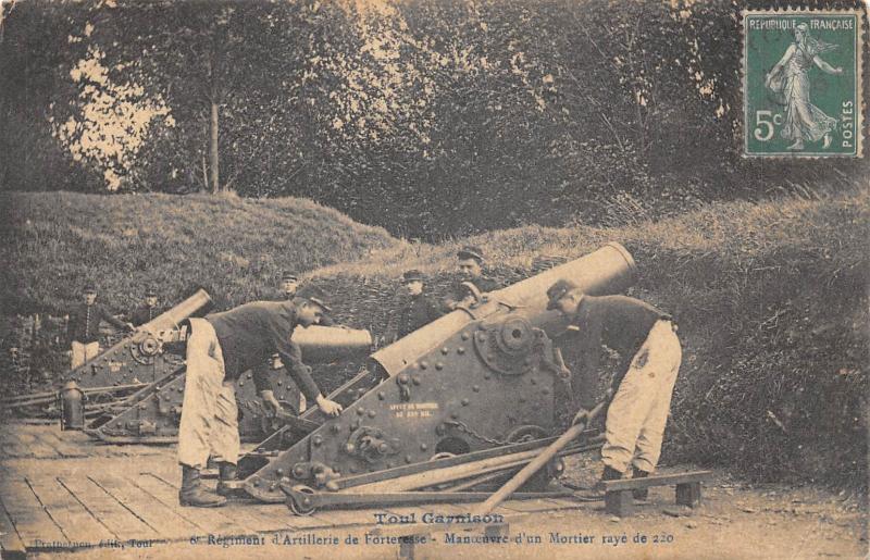 Carte postale ancienne Toul Garnison - 6e Regiment D'Artillerie De Forteresse - Mortier Raye