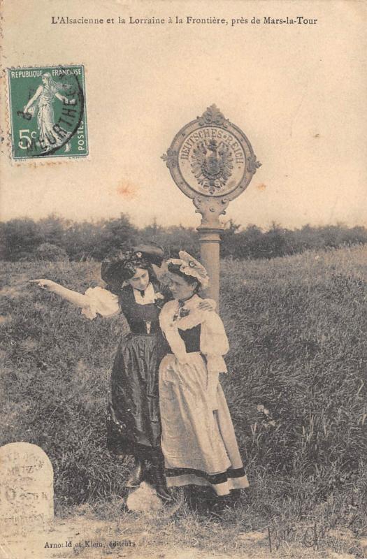 Carte postale ancienne L'Alsacienne Et La Lorraine A La Frontiere - Pres Mars La Tour à Mars-la-Tour