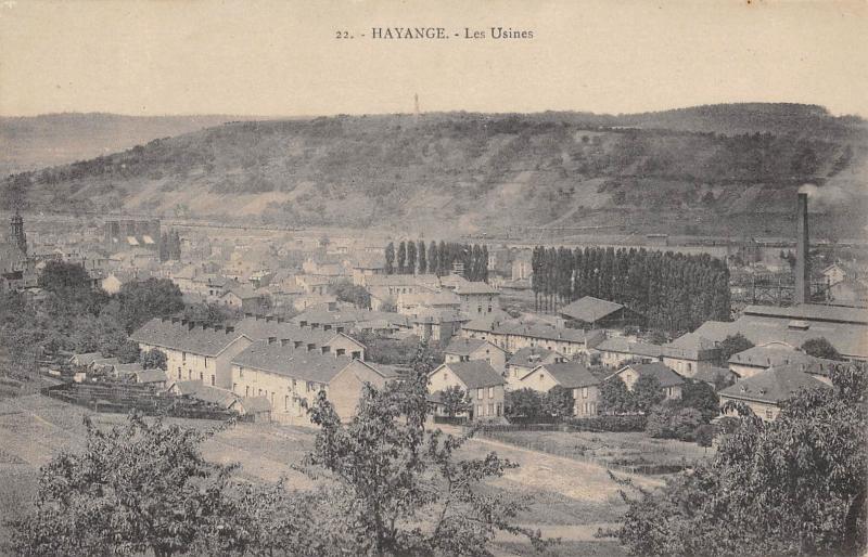 Carte postale ancienne Hayange - Les Usines à Hayange