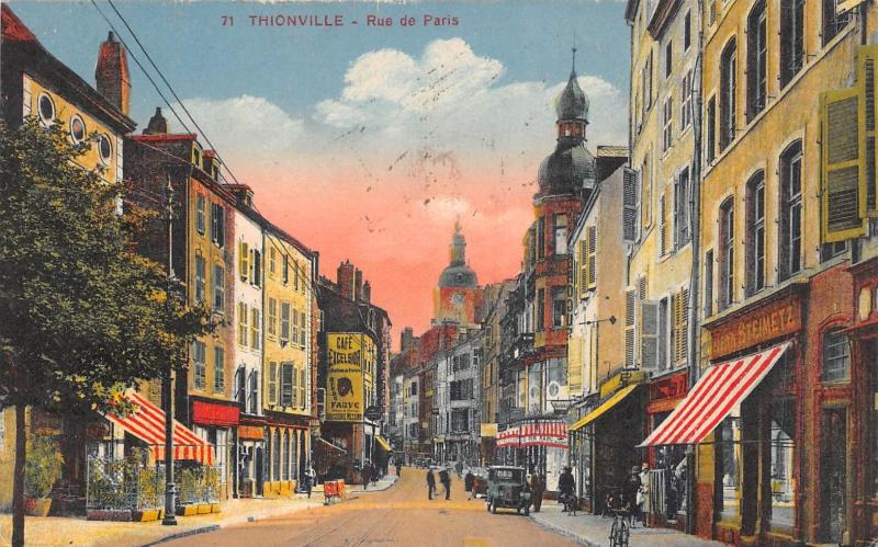 Carte postale ancienne Thionville - Rue De Paris à Thionville