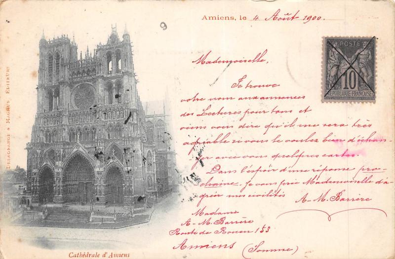Carte postale ancienne Amiens - Cathedrale D'Amiens à Amiens