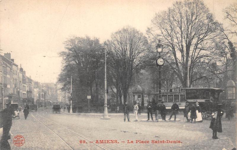 Carte postale ancienne Amiens - L A Place Sant Denis à Amiens