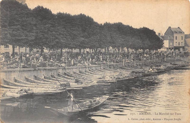 Carte postale ancienne Amiens - Le Marche Sur L'Eau à Amiens