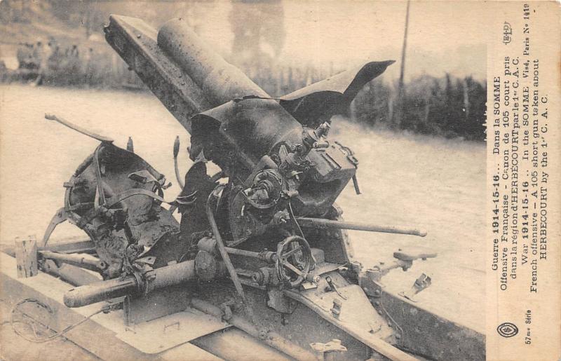 Carte postale ancienne Region D'Herbecourt - Offensive Francaise