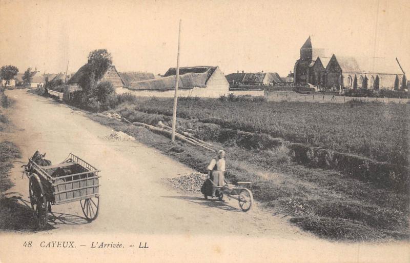 Carte postale ancienne Cayeux - L'Arrivee