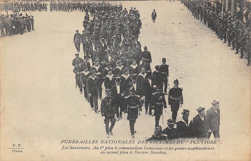 Carte postale ancienne Calais - Funerailles Nationales Des Victimes Du Pluviose - N°5 à Calais