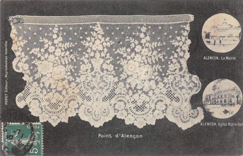 Carte postale ancienne Point D'Alencon