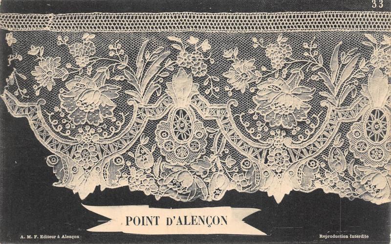 Carte postale ancienne Point D'Alencon