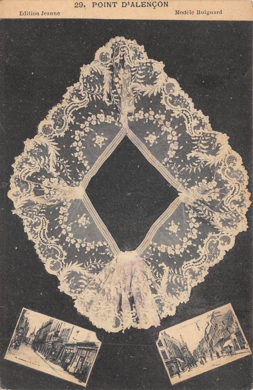 Carte postale ancienne Point D'Alencon