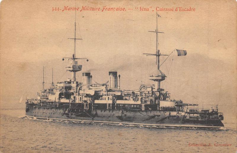 Carte postale ancienne Marine Militaire Francaise - Iena - Cuirasse D'Escadre