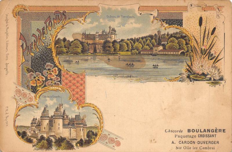 Carte postale ancienne Pierrefonds - Cpa Precurseur - Publicite à Pierrefonds